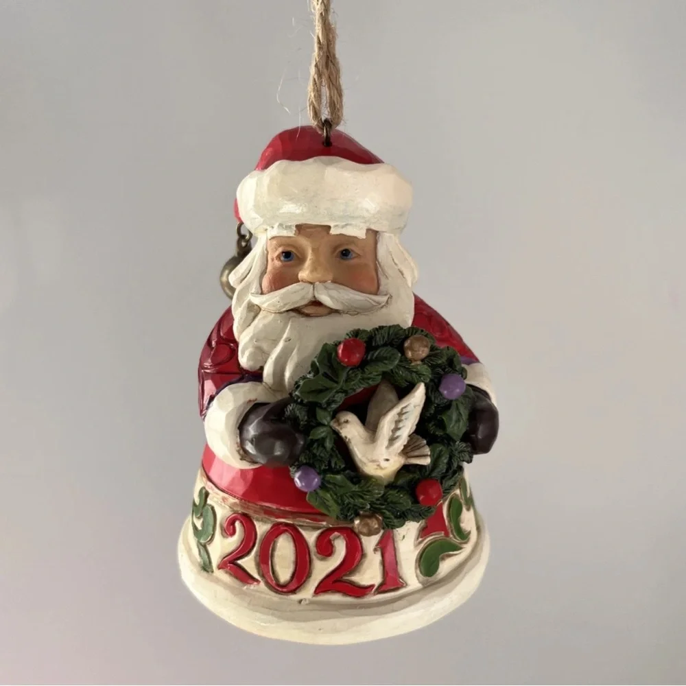 Jim Shore Santa Hanging Ornament Heartwood Creek Enesco 6009694Q Wreath 2021